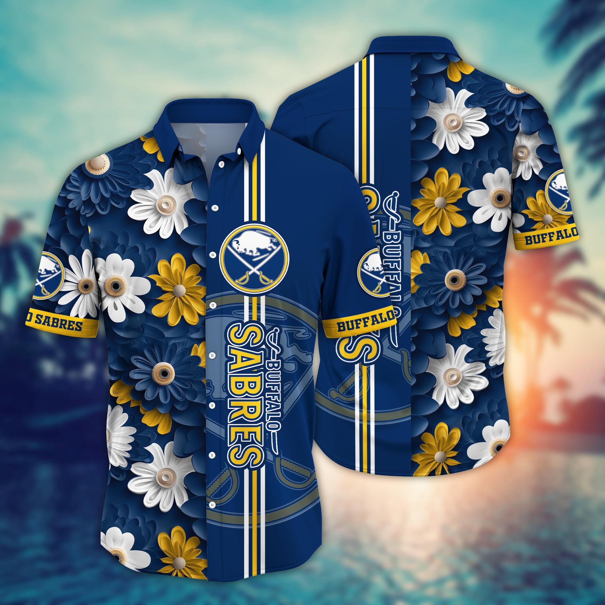 Buffalo Sabres Flower Hawaii Shirt And Tshirt For Fans, Summer Football Shirts NA49574